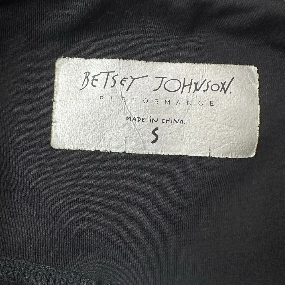 Betsey‎ Johnson Legging Womens Small Black Knit Active Gym Training